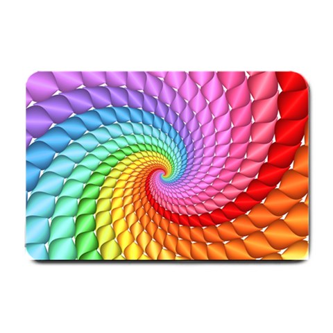 Psychedelic Rainbow Spiral Small Doormat from ArtsNow.com 24 x16  Door Mat