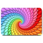 Psychedelic Rainbow Spiral Large Doormat