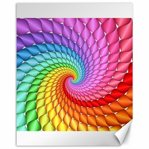 Psychedelic Rainbow Spiral Canvas 11  x 14  from ArtsNow.com 10.95 x13.48  Canvas - 1