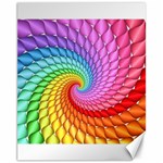 Psychedelic Rainbow Spiral Canvas 11  x 14 