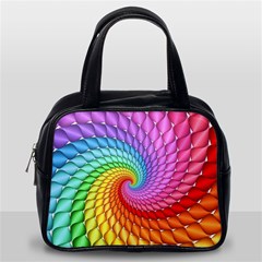 Psychedelic Rainbow Spiral Classic Handbag (Two Sides) from ArtsNow.com Back