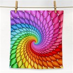 Psychedelic Rainbow Spiral Face Towel