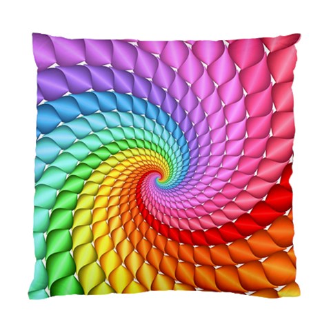 Psychedelic Rainbow Spiral Standard Cushion Case (One Side) from ArtsNow.com Front