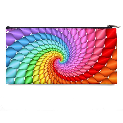 Psychedelic Rainbow Spiral Pencil Case from ArtsNow.com Back