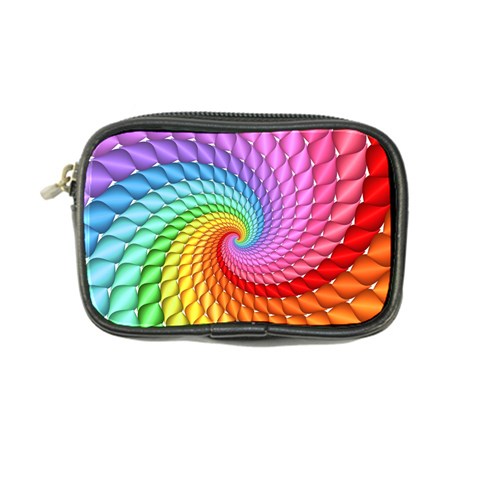 Psychedelic Rainbow Spiral Coin Purse from ArtsNow.com Front