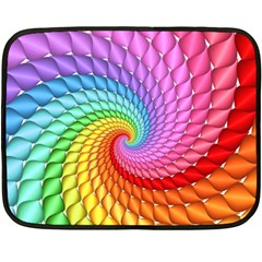 Psychedelic Rainbow Spiral Double Sided Fleece Blanket (Mini) from ArtsNow.com 35 x27  Blanket Front