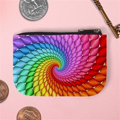 Psychedelic Rainbow Spiral Mini Coin Purse from ArtsNow.com Back