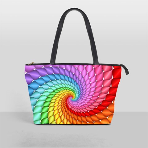 Psychedelic Rainbow Spiral Classic Shoulder Handbag from ArtsNow.com Front