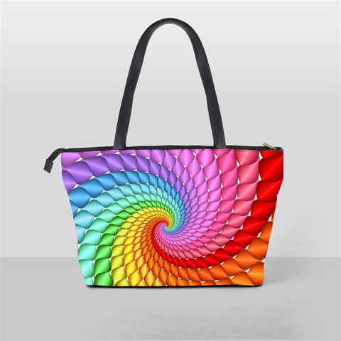 Psychedelic Rainbow Spiral Classic Shoulder Handbag from ArtsNow.com Back