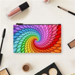 Psychedelic Rainbow Spiral Cosmetic Bag (Small)