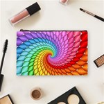 Psychedelic Rainbow Spiral Cosmetic Bag (Medium)