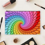 Psychedelic Rainbow Spiral Cosmetic Bag (Large)