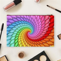 Psychedelic Rainbow Spiral Cosmetic Bag (Large) from ArtsNow.com Back