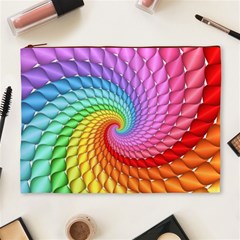 Psychedelic Rainbow Spiral Cosmetic Bag (XL) from ArtsNow.com Front