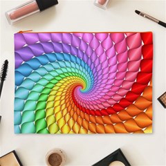 Psychedelic Rainbow Spiral Cosmetic Bag (XL) from ArtsNow.com Front