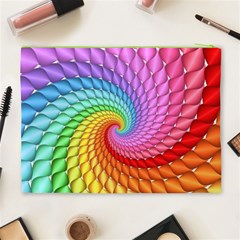 Psychedelic Rainbow Spiral Cosmetic Bag (XL) from ArtsNow.com Back