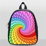 Psychedelic Rainbow Spiral School Bag (Small)