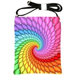 Psychedelic Rainbow Spiral Shoulder Sling Bag