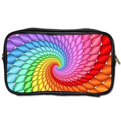 Psychedelic Rainbow Spiral Toiletries Bag (Two Sides) from ArtsNow.com Front