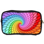 Psychedelic Rainbow Spiral Toiletries Bag (Two Sides)