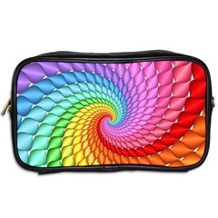 Psychedelic Rainbow Spiral Toiletries Bag (Two Sides) from ArtsNow.com Back