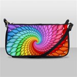 Psychedelic Rainbow Spiral Shoulder Clutch Bag