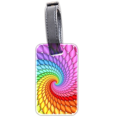 Psychedelic Rainbow Spiral Luggage Tag (two sides) from ArtsNow.com Front