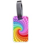 Psychedelic Rainbow Spiral Luggage Tag (two sides)