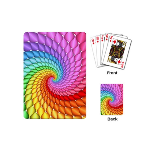 Psychedelic Rainbow Spiral Playing Cards (Mini) from ArtsNow.com Back