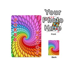 Psychedelic Rainbow Spiral Playing Cards 54 (Mini) from ArtsNow.com Front - Joker2