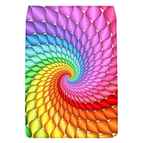 Psychedelic Rainbow Spiral Removable Flap Cover (L) from ArtsNow.com Front