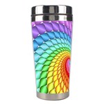 Psychedelic Rainbow Spiral Stainless Steel Travel Tumbler