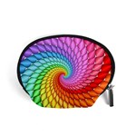 Psychedelic Rainbow Spiral Accessory Pouch (Small)