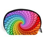 Psychedelic Rainbow Spiral Accessory Pouch (Large)