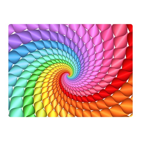 Psychedelic Rainbow Spiral Double Sided Flano Blanket (Mini) from ArtsNow.com 35 x27  Blanket Front