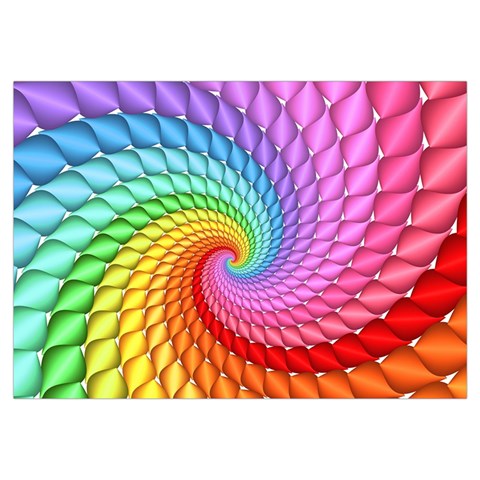 Psychedelic Rainbow Spiral Samsung Galaxy Note 4 Case (White) from ArtsNow.com Front