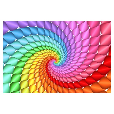 Psychedelic Rainbow Spiral Samsung Galaxy Note 4 Case (Black) from ArtsNow.com Front