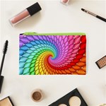 Psychedelic Rainbow Spiral Cosmetic Bag (XS)