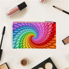 Psychedelic Rainbow Spiral Cosmetic Bag (XS) from ArtsNow.com Back