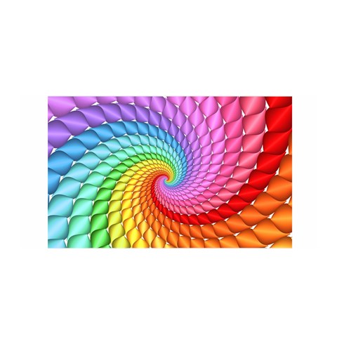 Psychedelic Rainbow Spiral Satin Wrap from ArtsNow.com Front