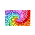 Psychedelic Rainbow Spiral Satin Wrap