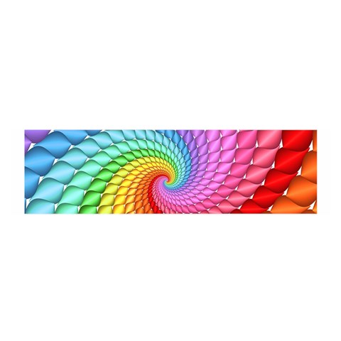 Psychedelic Rainbow Spiral Satin Scarf (Oblong) from ArtsNow.com Front