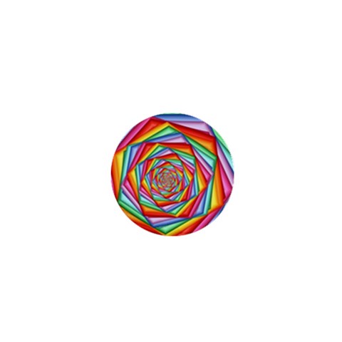 Psychedelic Rainbow Spiral 1  Mini Button from ArtsNow.com Front