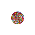 Psychedelic Rainbow Spiral 1  Mini Button