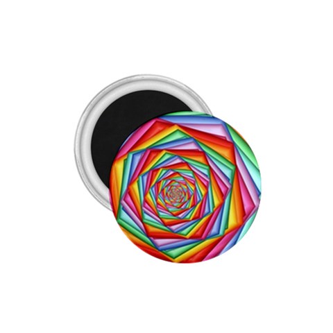 Psychedelic Rainbow Spiral 1.75  Magnet from ArtsNow.com Front