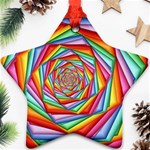 Psychedelic Rainbow Spiral Ornament (Star)