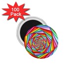 Psychedelic Rainbow Spiral 1.75  Magnet (100 pack) 