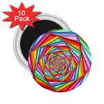 Psychedelic Rainbow Spiral 2.25  Magnet (10 pack)