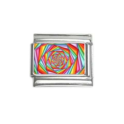 Psychedelic Rainbow Spiral Italian Charm (9mm) from ArtsNow.com Front