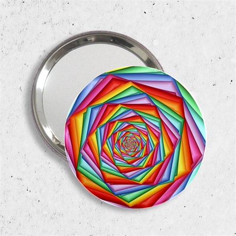 Psychedelic Rainbow Spiral 2.25  Handbag Mirror from ArtsNow.com Front